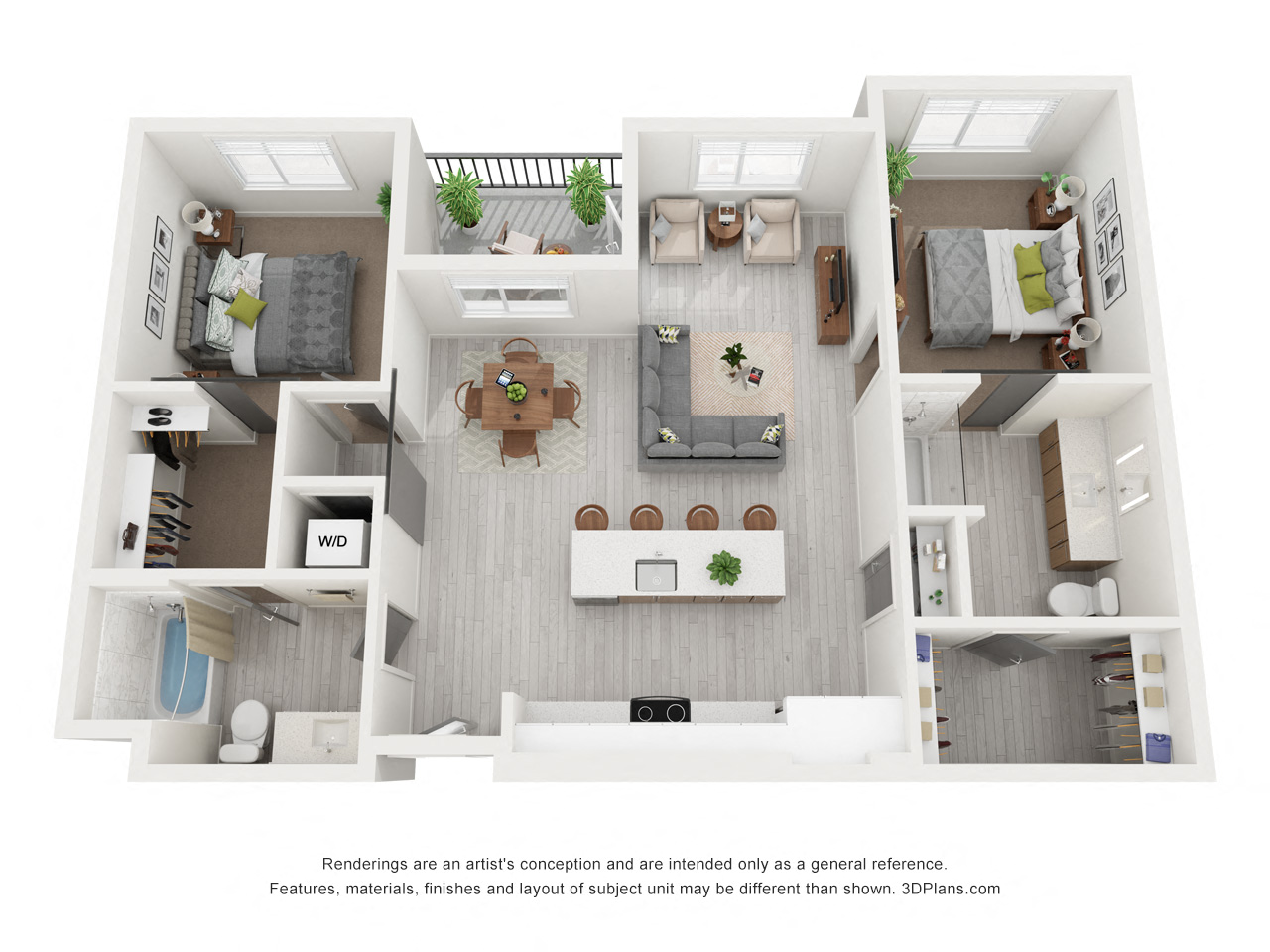 The Eisley_B4 2 bedroom floor plan